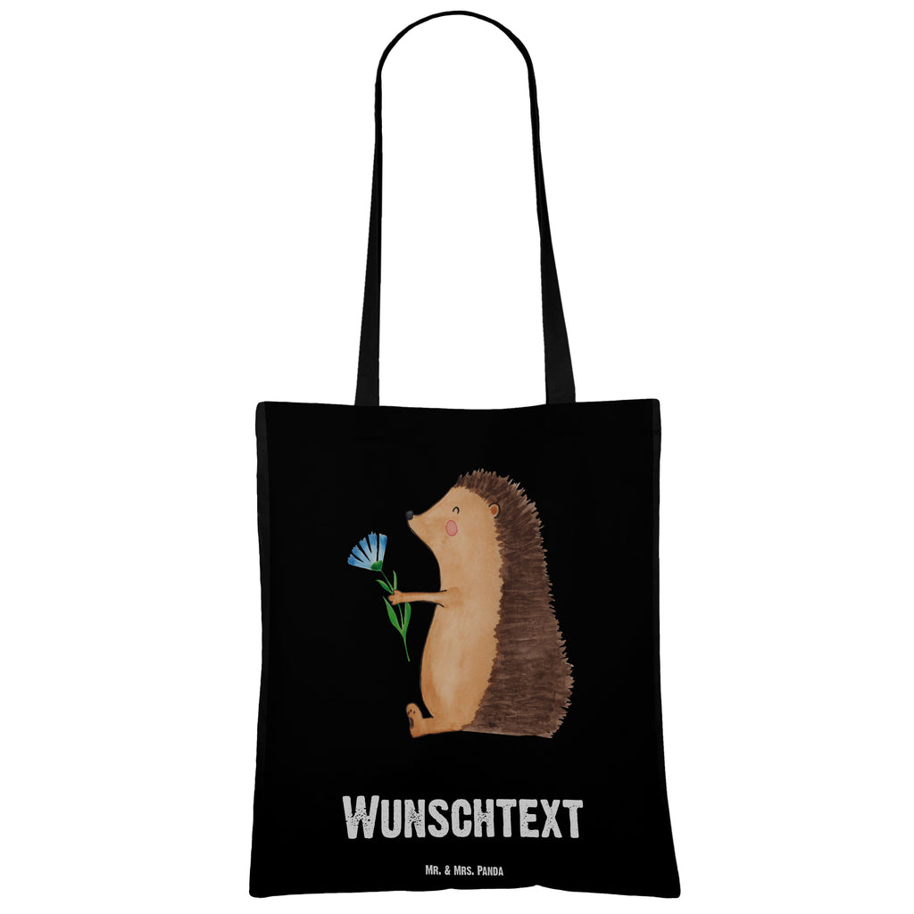 Personalisierte Tragetasche Igel mit Blume Personalisierte Beuteltasche, Personalisierter Beutel, Personalisierte Einkaufstasche, Personalisierter Jutebeutel, Personalisierter Stoffbeutel, Tragetasche mit Namen, Einkaufstasche mit Namen, Stoffbeutel mit Namen, Personalisierte Tasche, Personalisierte Jutetasche, Personalisierte Kindergartentasche, Tiermotive, Gute Laune, lustige Sprüche, Tiere, Igel, Gute Besserung, Genesungswünsche, Krankheit, Krankenhaus, krank, Besuch