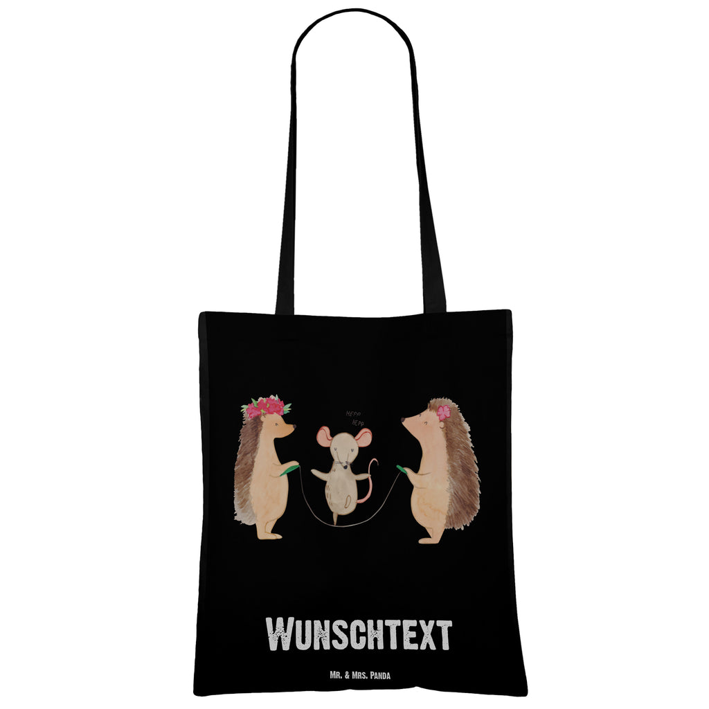 Personalisierte Tragetasche Igel Seilhüpfen Personalisierte Beuteltasche, Personalisierter Beutel, Personalisierte Einkaufstasche, Personalisierter Jutebeutel, Personalisierter Stoffbeutel, Tragetasche mit Namen, Einkaufstasche mit Namen, Stoffbeutel mit Namen, Personalisierte Tasche, Personalisierte Jutetasche, Personalisierte Kindergartentasche, Tiermotive, Gute Laune, lustige Sprüche, Tiere, Igel, Maus, Seilspringen, Seilhüpfen, Kinder, Kindergarten