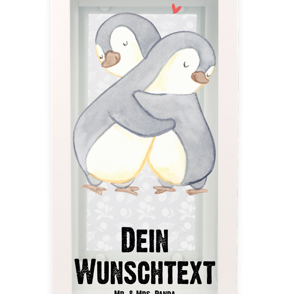 Personalisierte Deko Laterne Pinguine Kuscheln Gartenlampe, Gartenleuchte, Gartendekoration, Gartenlicht, Laterne  kleine Laternen, XXL Laternen, Laterne groß, Liebe, Partner, Freund, Freundin, Ehemann, Ehefrau, Heiraten, Verlobung, Heiratsantrag, Liebesgeschenk, Jahrestag, Hocheitstag, Valentinstag, Geschenk für Frauen, Hochzeitstag, Mitbringsel, Geschenk für Freundin, Geschenk für Partner, Liebesbeweis, für Männer, für Ehemann