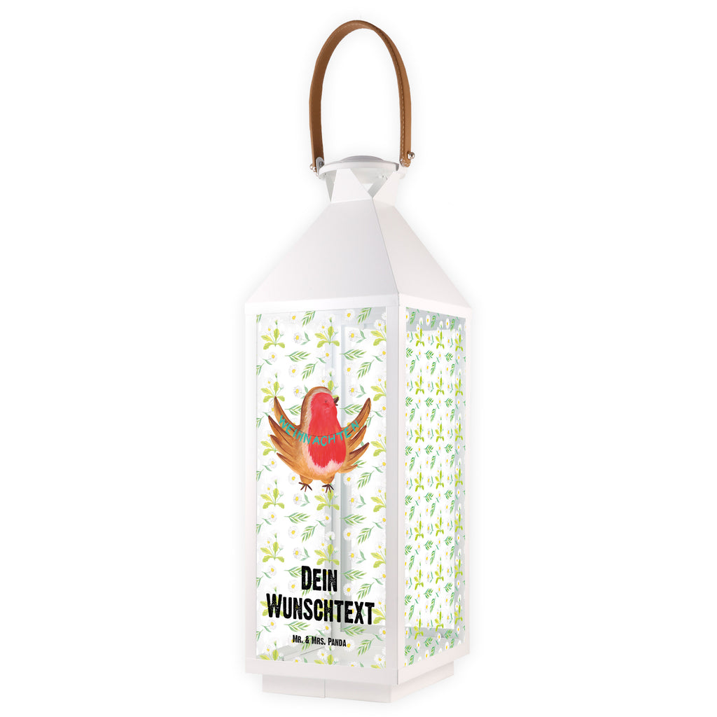 Personalisierte Deko Laterne Rotkehlchen Weihnachten Gartenlampe, Gartenleuchte, Gartendekoration, Gartenlicht, Laterne  kleine Laternen, XXL Laternen, Laterne groß, Winter, Weihnachten, Weihnachtsdeko, Nikolaus, Advent, Heiligabend, Wintermotiv, Frohe Weihnachten, Weihnachtsmotiv, Weihnachtsgruß, Vogel, xmas