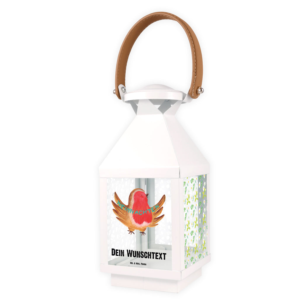 Personalisierte Deko Laterne Rotkehlchen Weihnachten Gartenlampe, Gartenleuchte, Gartendekoration, Gartenlicht, Laterne  kleine Laternen, XXL Laternen, Laterne groß, Winter, Weihnachten, Weihnachtsdeko, Nikolaus, Advent, Heiligabend, Wintermotiv, Frohe Weihnachten, Weihnachtsmotiv, Weihnachtsgruß, Vogel, xmas