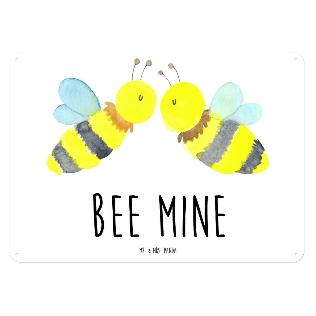 Blechschild Biene Liebe Blechschild, Metallschild, Geschenk Schild, Schild, Magnet-Metall-Schild, Deko Schild, Wandschild, Wand-Dekoration, Türschild, Biene, Wespe, Hummel