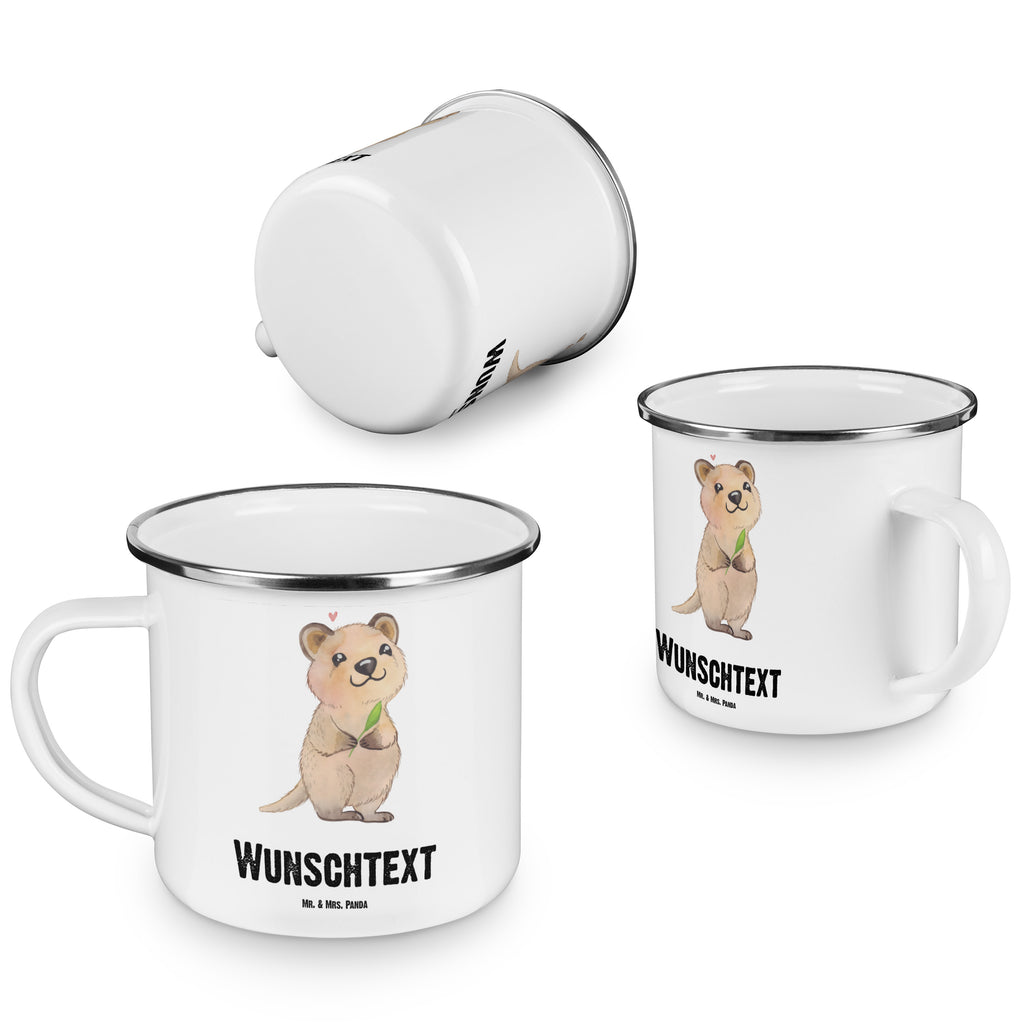 Personalisierte Emaille Tasse Quokka Happy Emaille Tasse personalisiert, Emaille Tasse mit Namen, Campingtasse personalisiert, Namenstasse, Campingtasse bedrucken, Campinggeschirr personalsisert, Tiermotive, Gute Laune, lustige Sprüche, Tiere, Quokka, Verschieben, Aufschieberitis, Lustiger Spruch, Niedliches Tier, Dinge erledigen