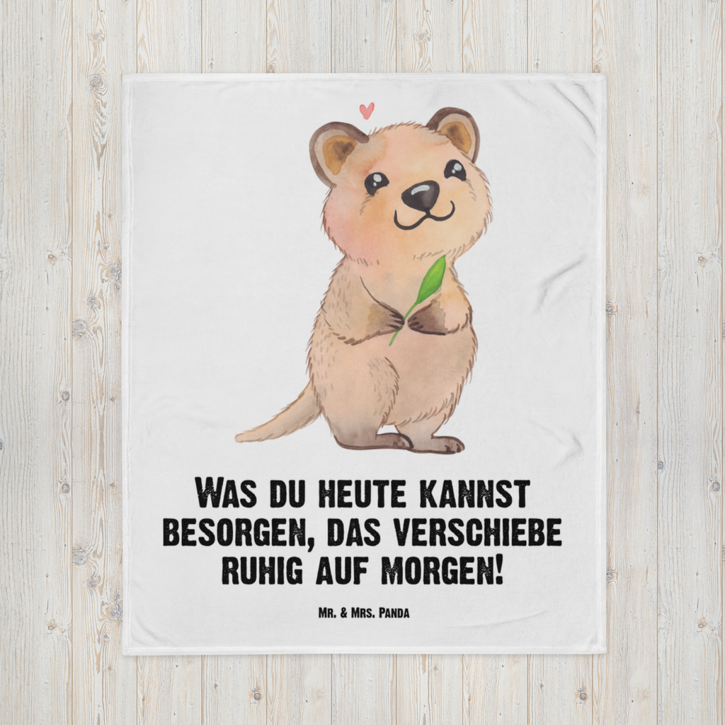 Babydecke Quokka Happy Babydecke, Babygeschenk, Geschenk Geburt, Babyecke Kuscheldecke, Krabbeldecke, Tiermotive, Gute Laune, lustige Sprüche, Tiere, Quokka, Verschieben, Aufschieberitis, Lustiger Spruch, Niedliches Tier, Dinge erledigen