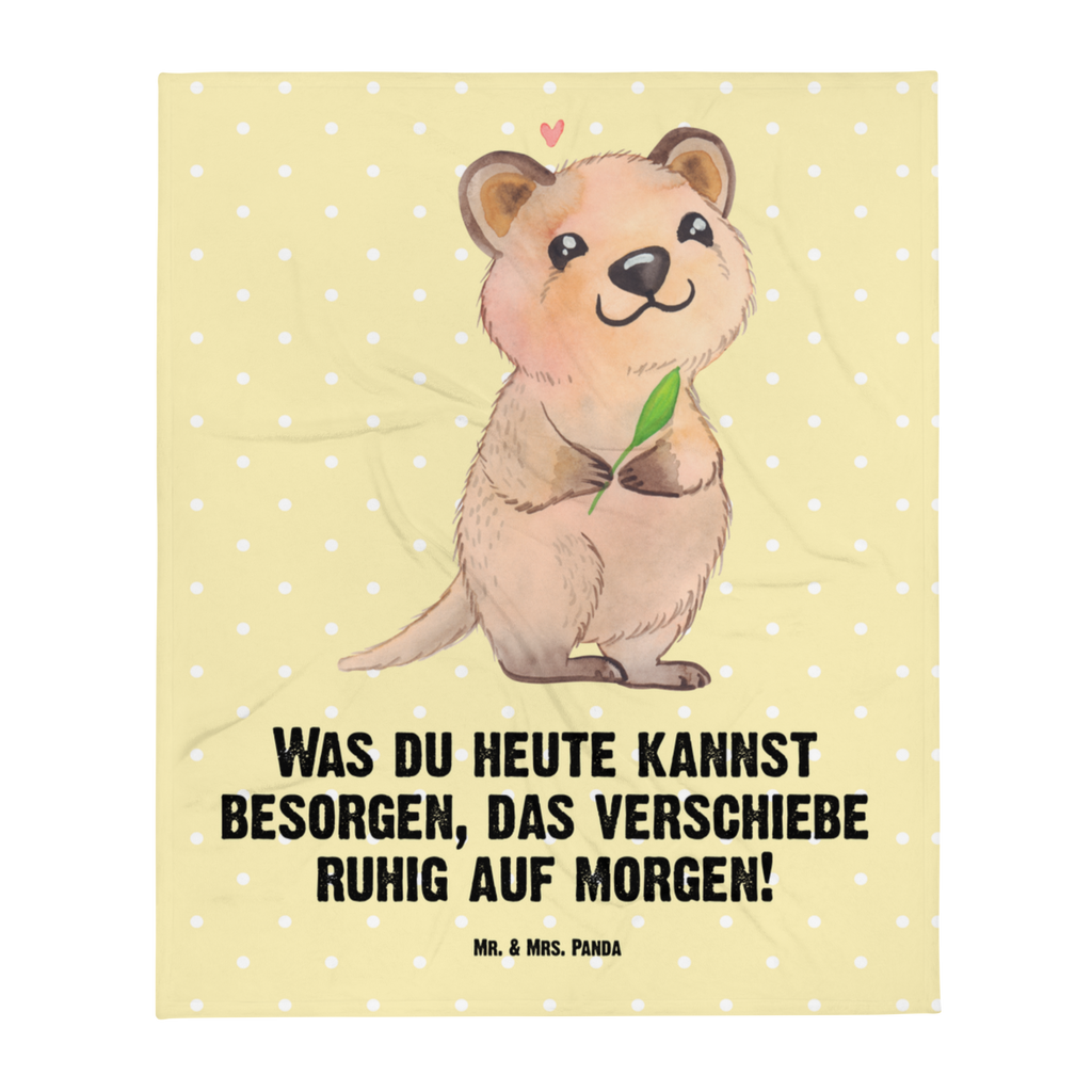 Babydecke Quokka Happy Babydecke, Babygeschenk, Geschenk Geburt, Babyecke Kuscheldecke, Krabbeldecke, Tiermotive, Gute Laune, lustige Sprüche, Tiere, Quokka, Verschieben, Aufschieberitis, Lustiger Spruch, Niedliches Tier, Dinge erledigen