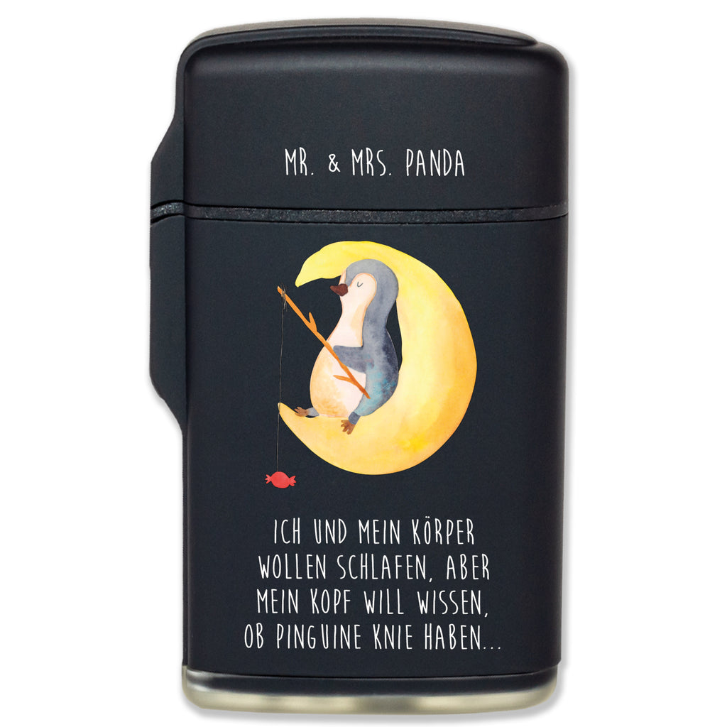 Feuerzeug Pinguin Mond Pinguin, Pinguine, Spruch, schlafen, Nachtruhe, Einschlafen, Schlafzimmer, Schlafstörungen, Gästezimmer