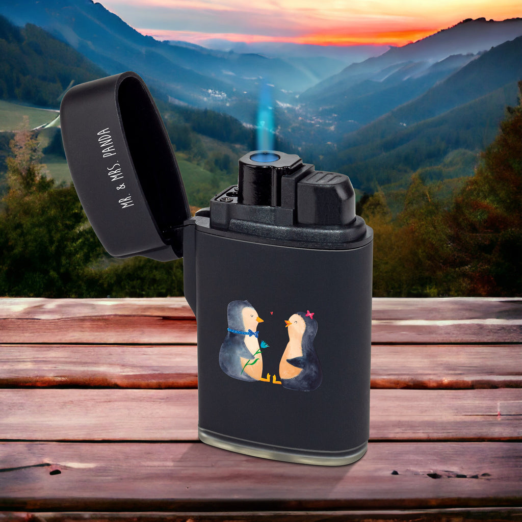 Feuerzeug Pinguin Pärchen Pinguin, Pinguine, Liebe, Liebespaar, Liebesbeweis, Liebesgeschenk, Verlobung, Jahrestag, Hochzeitstag, Hochzeit, Hochzeitsgeschenk, große Liebe, Traumpaar