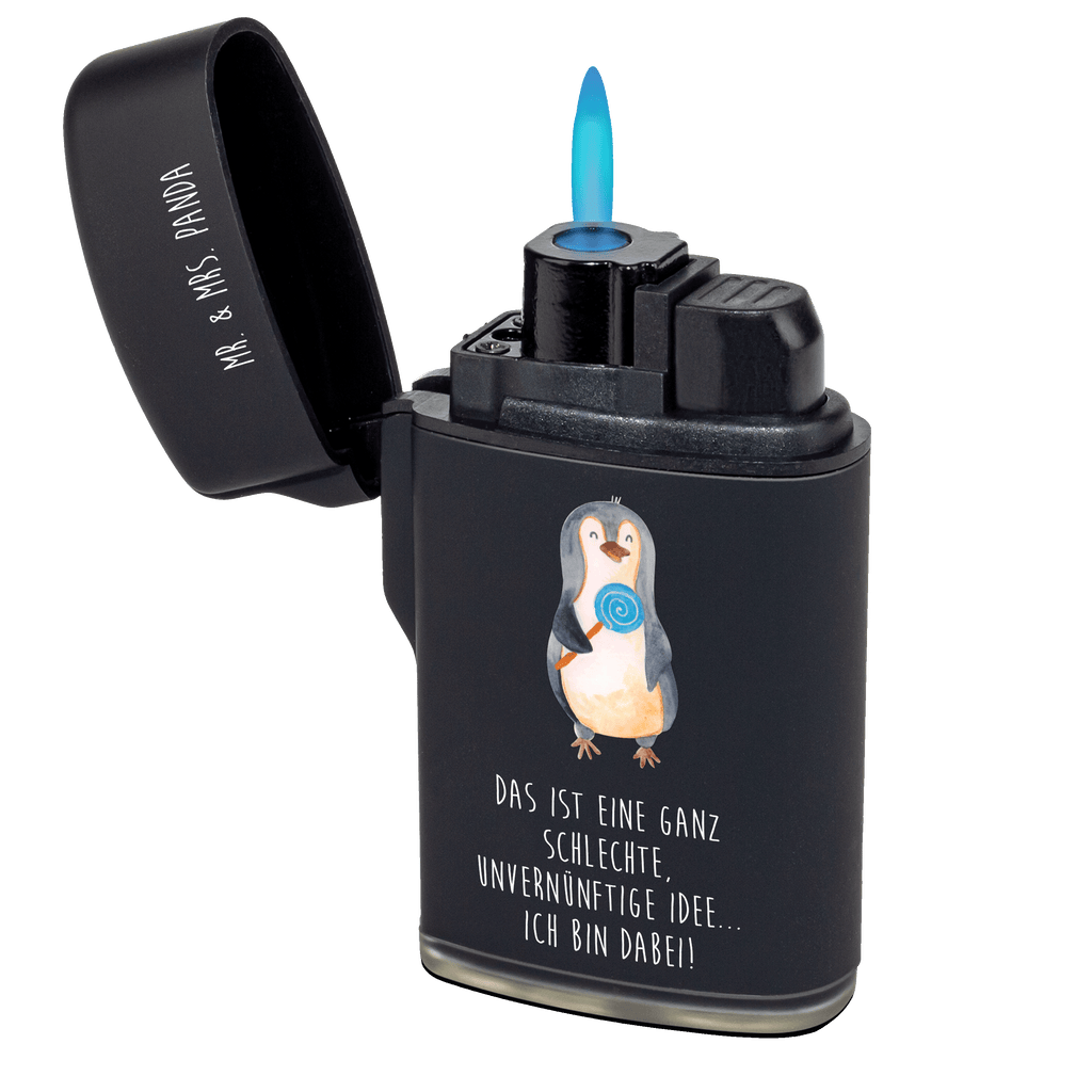 Feuerzeug Pinguin Lolli Pinguin, Pinguine, Lolli, Süßigkeiten, Blödsinn, Spruch, Rebell, Gauner, Ganove, Rabauke
