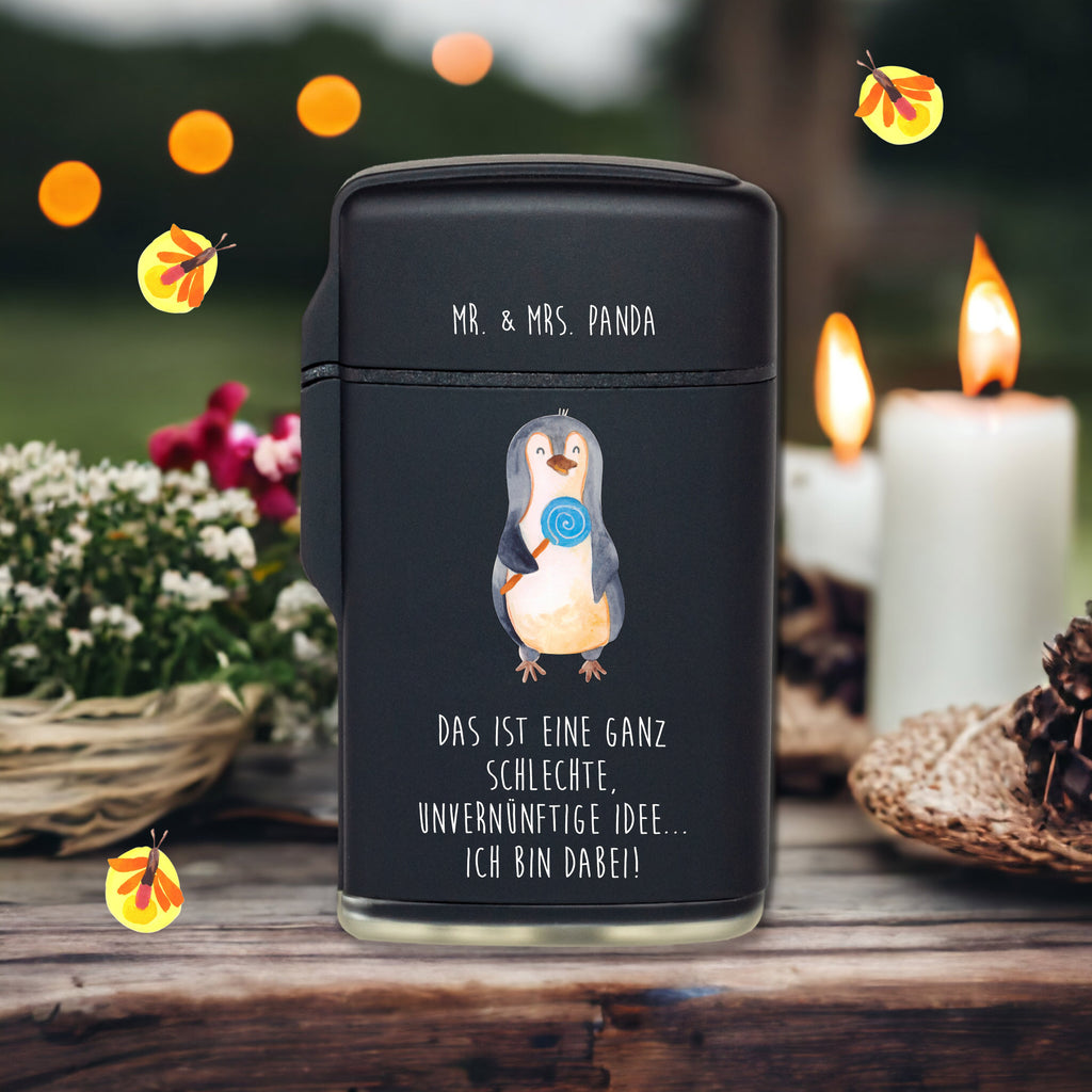 Feuerzeug Pinguin Lolli Pinguin, Pinguine, Lolli, Süßigkeiten, Blödsinn, Spruch, Rebell, Gauner, Ganove, Rabauke