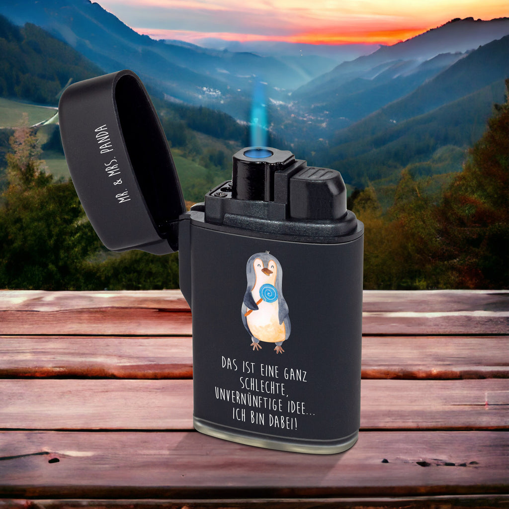 Feuerzeug Pinguin Lolli Pinguin, Pinguine, Lolli, Süßigkeiten, Blödsinn, Spruch, Rebell, Gauner, Ganove, Rabauke