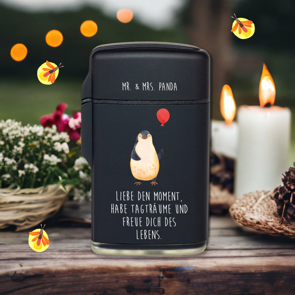 Feuerzeug Pinguin Luftballon Pinguin, Pinguine, Luftballon, Tagträume, Lebenslust, Geschenk Freundin, Geschenkidee, beste Freundin, Motivation, Neustart, neues Leben, Liebe, Glück