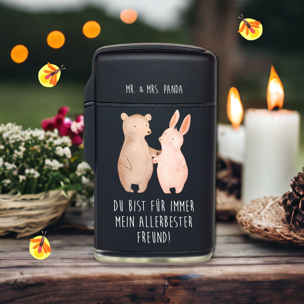 Feuerzeug Bär Hase Umarmen Liebe, Partner, Freund, Freundin, Ehemann, Ehefrau, Heiraten, Verlobung, Heiratsantrag, Liebesgeschenk, Jahrestag, Hocheitstag, Freunde, bester Freund, Hase, Bär, Bärchen, best friends