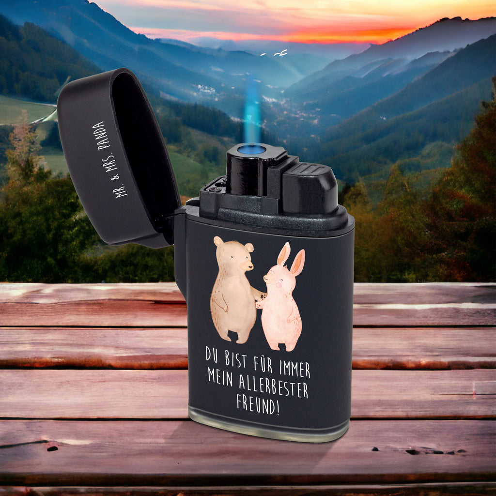 Feuerzeug Bär Hase Umarmen Liebe, Partner, Freund, Freundin, Ehemann, Ehefrau, Heiraten, Verlobung, Heiratsantrag, Liebesgeschenk, Jahrestag, Hocheitstag, Freunde, bester Freund, Hase, Bär, Bärchen, best friends