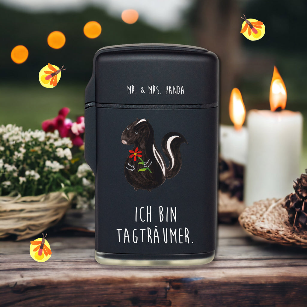 Feuerzeug Stinktier Blume Stinktier, Skunk, Wildtier, Raubtier, Stinker, Stinki, Tagträumer, verträumt, Dreams, Träume