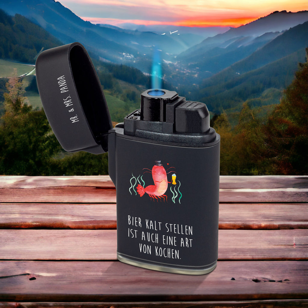 Feuerzeug Hummer mit Weizen Meerestiere, Meer, Urlaub, Garnele, Garnelen, Bier, Kochen, Männerhaushalt, Junggeselle, Junggesellin, Bierliebhaber, Kneipe, Gasthaus, Wirtschaft