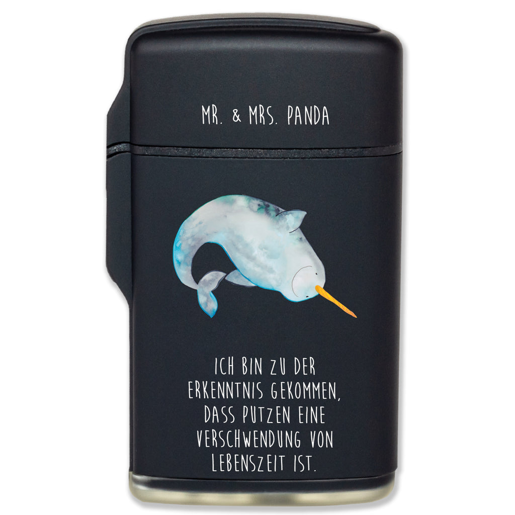 Feuerzeug Narwal Meerestiere, Meer, Urlaub, Narwal, Wal, Putzen, Hausfrau, Junggesellin, aufräumen, Kinderzimmer