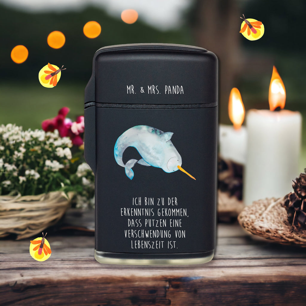 Feuerzeug Narwal Meerestiere, Meer, Urlaub, Narwal, Wal, Putzen, Hausfrau, Junggesellin, aufräumen, Kinderzimmer