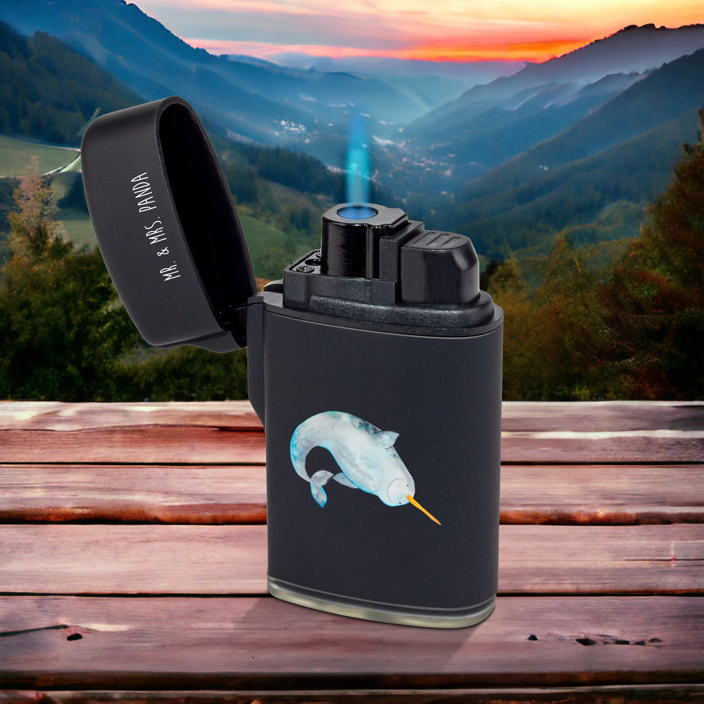 Feuerzeug Narwal Meerestiere, Meer, Urlaub, Narwal, Wal, Putzen, Hausfrau, Junggesellin, aufräumen, Kinderzimmer