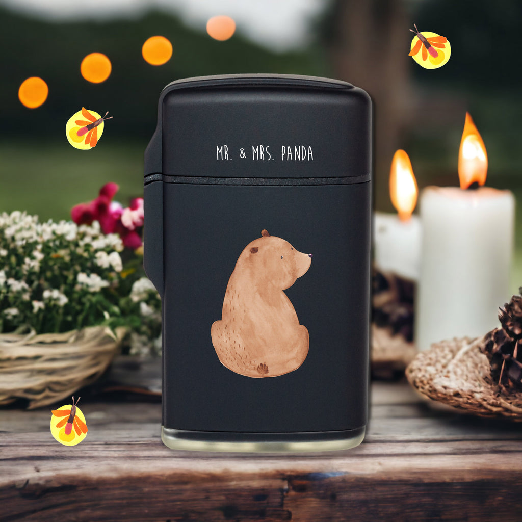 Feuerzeug Bär Schulterblick Bär, Teddy, Teddybär, Selbstachtung, Weltansicht, Motivation, Bären, Bärenliebe, Weisheit