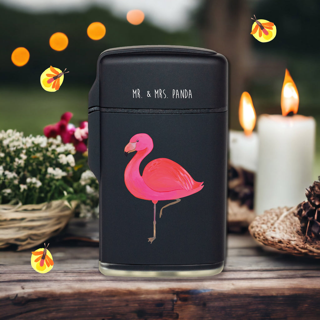 Feuerzeug Flamingo classic Flamingo, Einzigartig, Selbstliebe, Stolz, ich, für mich, Spruch, Freundin, Freundinnen, Außenseiter, Sohn, Tochter, Geschwister