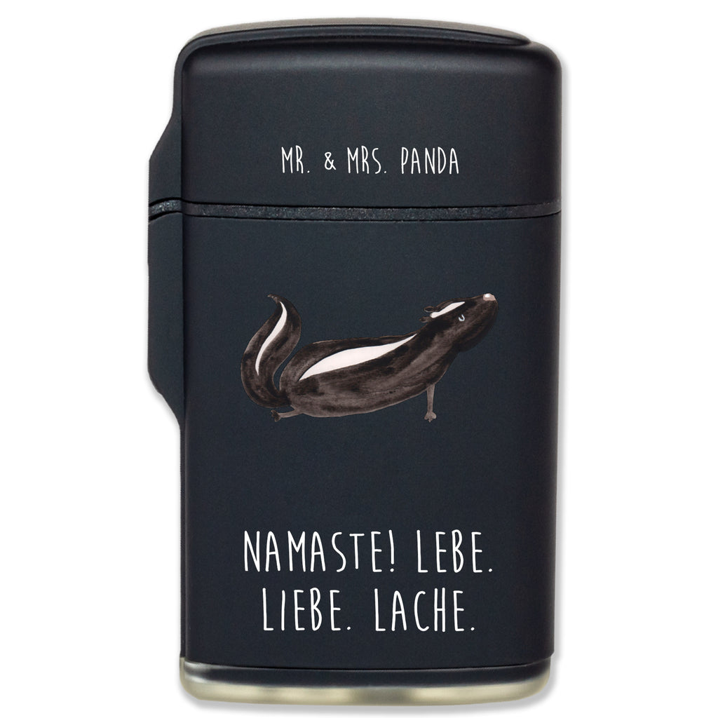 Feuerzeug Stinktier Yoga Stinktier, Skunk, Wildtier, Raubtier, Stinker, Stinki, Yoga, Namaste, Lebe, Liebe, Lache