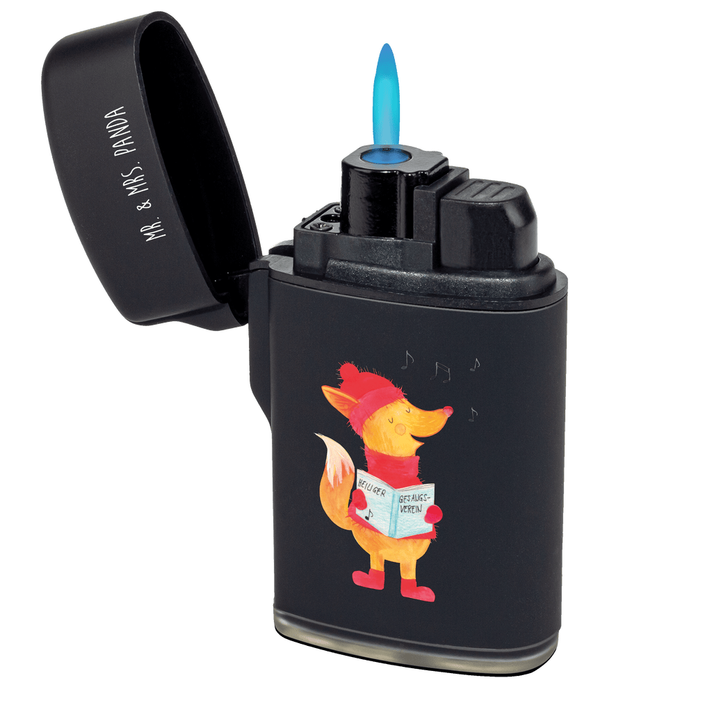 Feuerzeug Fuchs Sänger Winter, Weihnachten, Weihnachtsdeko, Nikolaus, Advent, Heiligabend, Wintermotiv, Fuchs, Füchse, Sänger, Geschenk Sänger, Singen, Weihnachtslieder