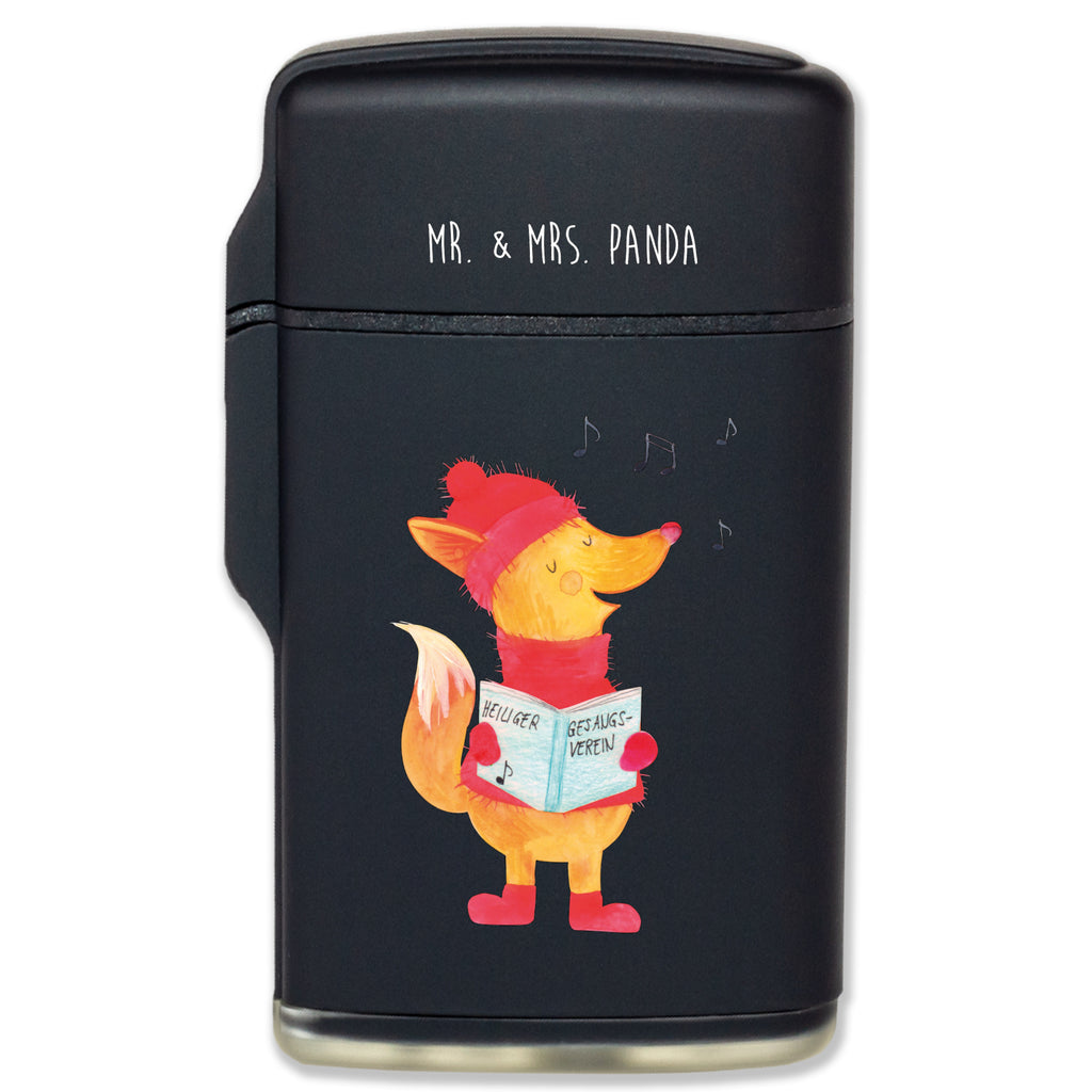 Feuerzeug Fuchs Sänger Winter, Weihnachten, Weihnachtsdeko, Nikolaus, Advent, Heiligabend, Wintermotiv, Fuchs, Füchse, Sänger, Geschenk Sänger, Singen, Weihnachtslieder