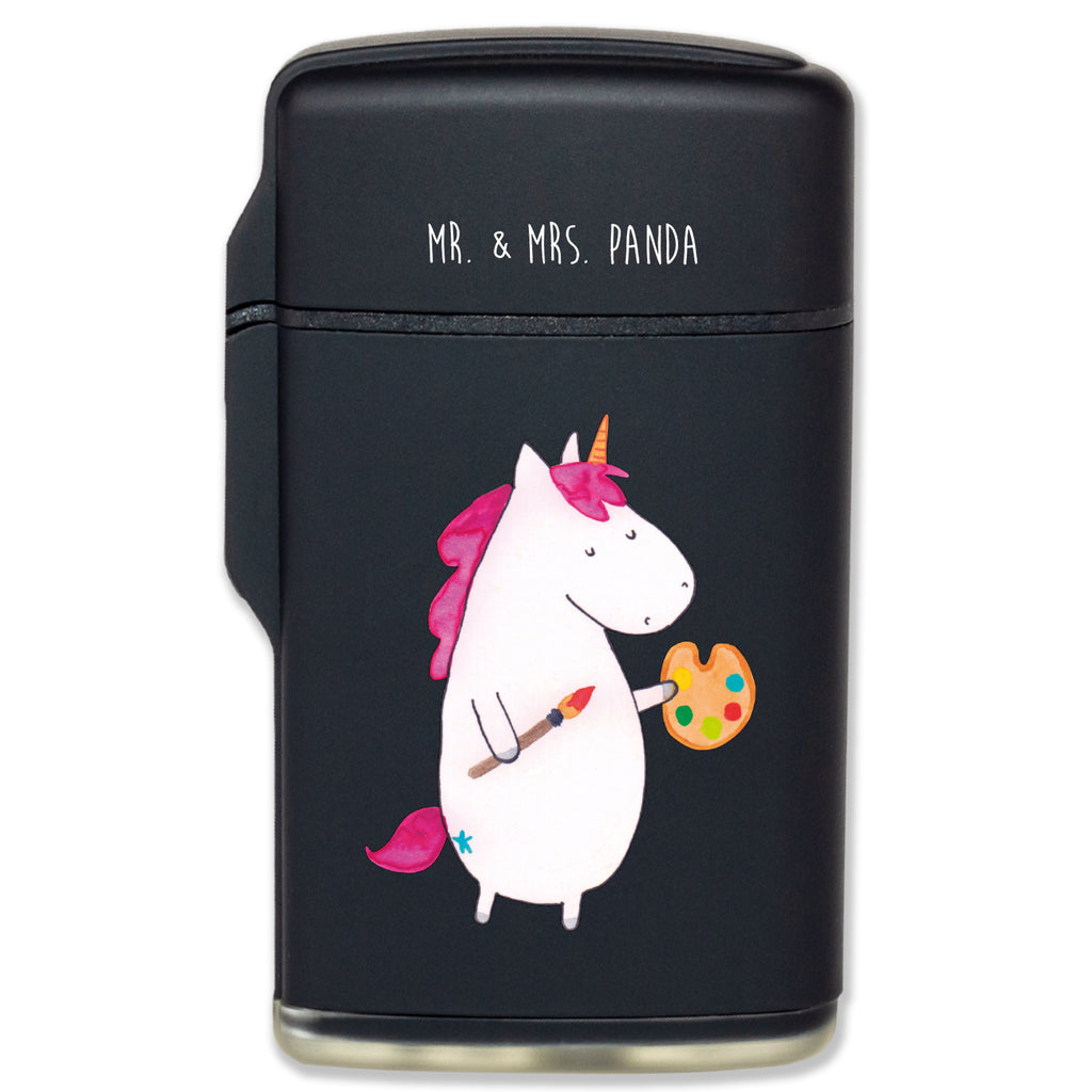 Feuerzeug Einhorn Künstler Einhorn, Einhörner, Einhorn Deko, Pegasus, Unicorn, Englisch, Künstler, Artist, Malen, Zeichnen, Welt, Farbe, Stift, Pinsel, Geschenk, Maler