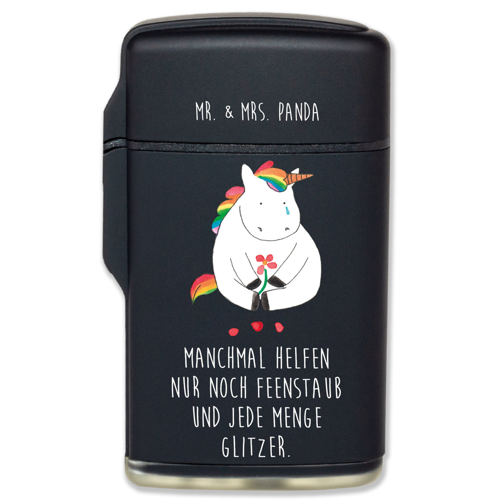 Feuerzeug Einhorn Traurig Einhorn, Einhörner, Einhorn Deko, Pegasus, Unicorn, Glitzer, Trösten. Freundschaft, Freunde, Liebe, Trauer, Grußkarte, Blume