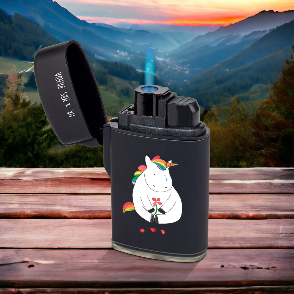 Feuerzeug Einhorn Traurig Einhorn, Einhörner, Einhorn Deko, Pegasus, Unicorn, Glitzer, Trösten. Freundschaft, Freunde, Liebe, Trauer, Grußkarte, Blume