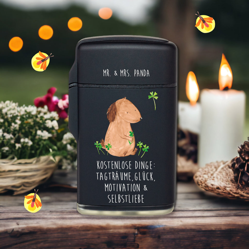 Feuerzeug Hund Kleeblatt Hund, Hundemotiv, Haustier, Hunderasse, Tierliebhaber, Hundebesitzer, Sprüche, Kleeblatt, Glück, Tagträume, Motivation, Neuanfang, Geschenk, Glücksbringer, Selbstliebe, Achtsamkeit