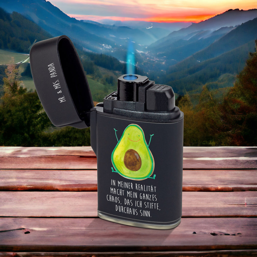 Feuerzeug Avocado Happy Avocado, Veggie, Vegan, Gesund, Chaos