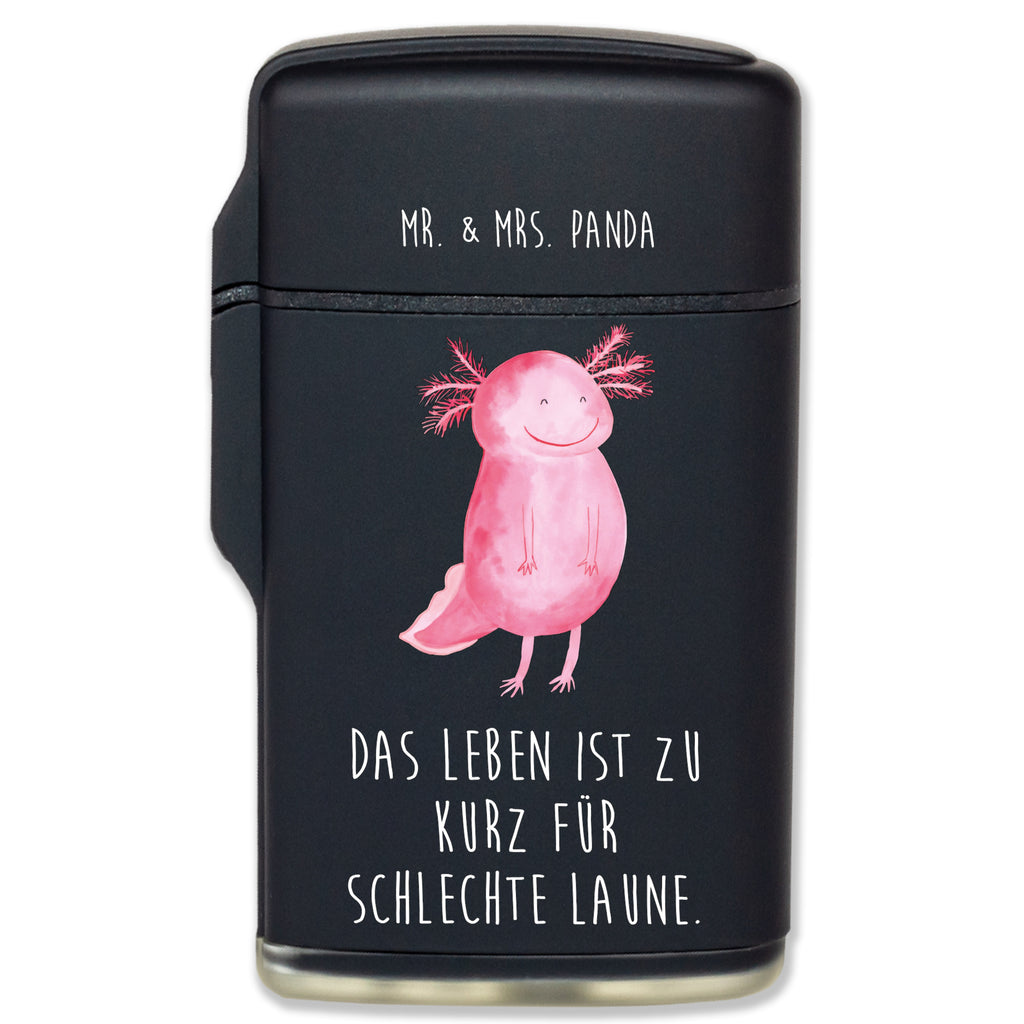 Feuerzeug Axolotl glücklich Axolotl, Molch, Axolot, Schwanzlurch, Lurch, Lurche, Motivation, gute Laune