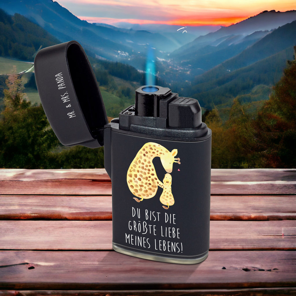 Feuerzeug Giraffe mit Kind Afrika, Wildtiere, Giraffe, Kind, Mutter, Mama, Tochter, Sohn, Lieblingsmensch