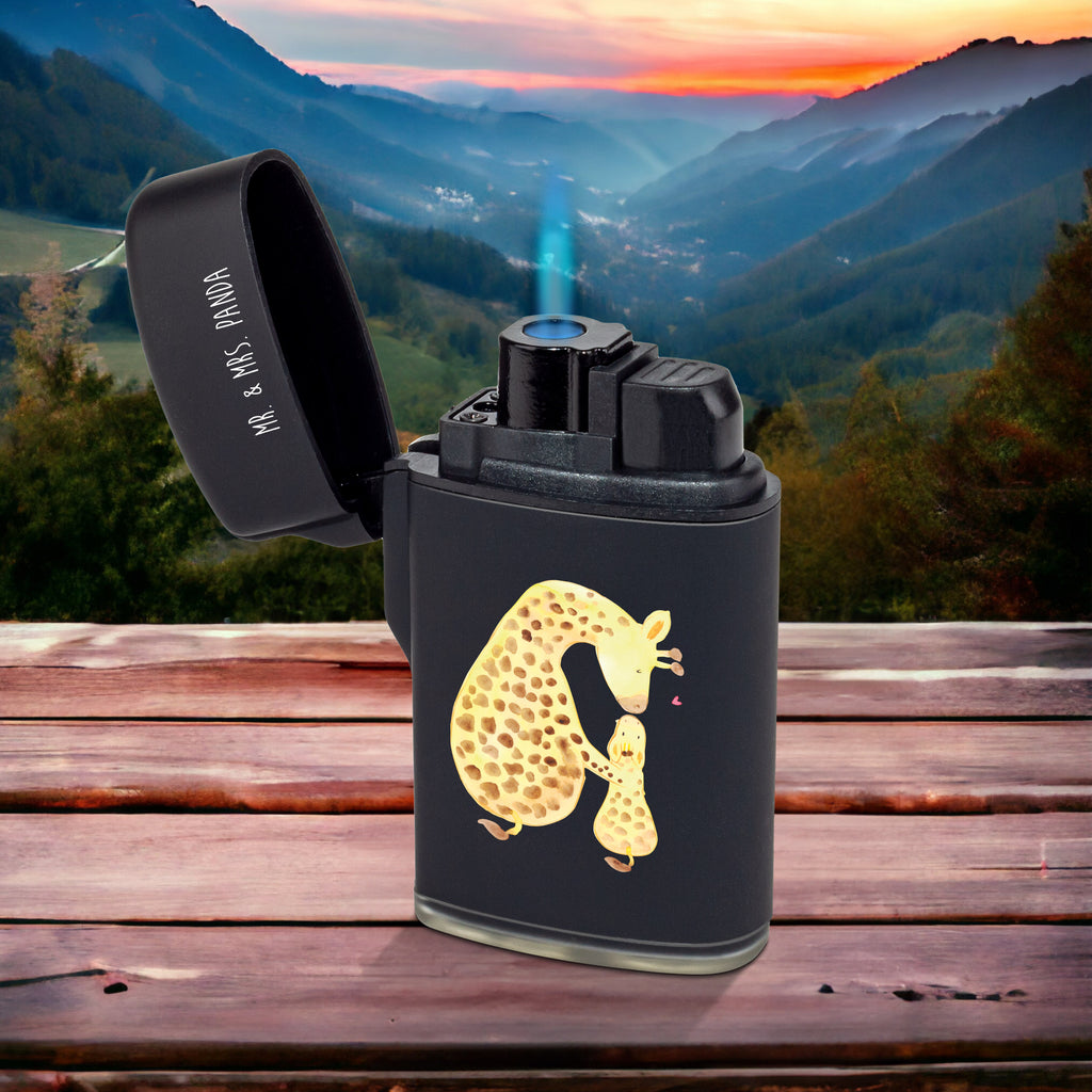 Feuerzeug Giraffe mit Kind Afrika, Wildtiere, Giraffe, Kind, Mutter, Mama, Tochter, Sohn, Lieblingsmensch