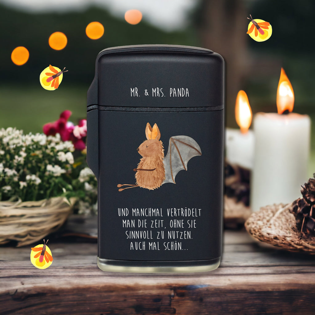 Feuerzeug Fledermaus sitzend Tiermotive, Gute Laune, lustige Sprüche, Tiere, Fledermaus, Fledermäuse, Motivation, entspannen