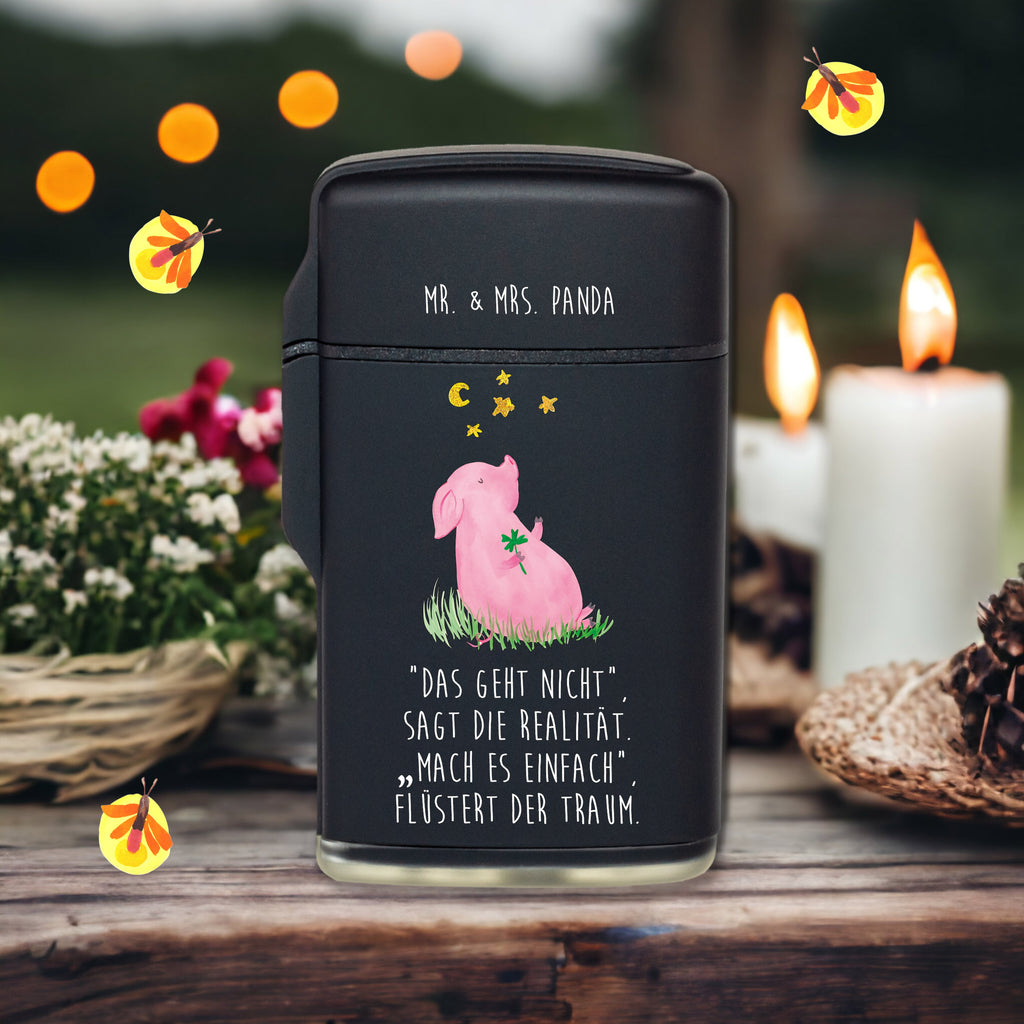 Feuerzeug Glücksschwein Tiermotive, Gute Laune, lustige Sprüche, Tiere, Glücksschwein. Glück, Schwein, Schweinchen, Sterne, Sernchen, Ziele, Träume, Motivation, Glücksbringer