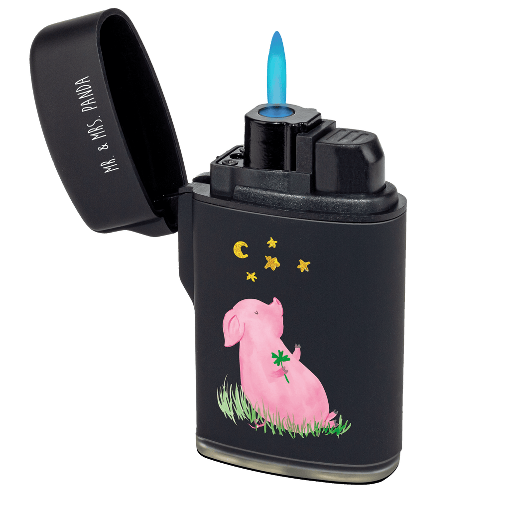 Feuerzeug Glücksschwein Tiermotive, Gute Laune, lustige Sprüche, Tiere, Glücksschwein. Glück, Schwein, Schweinchen, Sterne, Sernchen, Ziele, Träume, Motivation, Glücksbringer