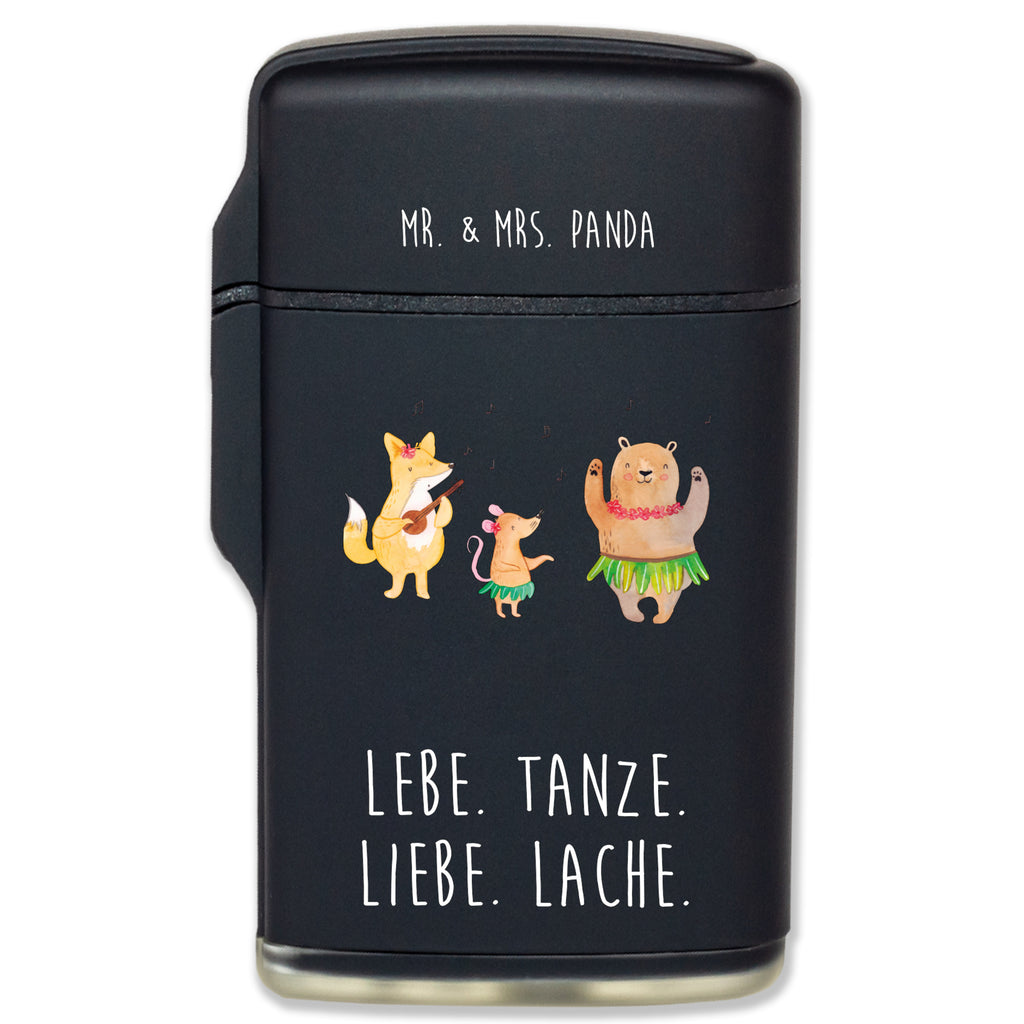 Feuerzeug Waldtiere Aloha Tiermotive, Gute Laune, lustige Sprüche, Tiere, Wald, Waldtiere, Musik, Aloha, Bär, Hase, Igel, Tanzen, Leben, Lachen