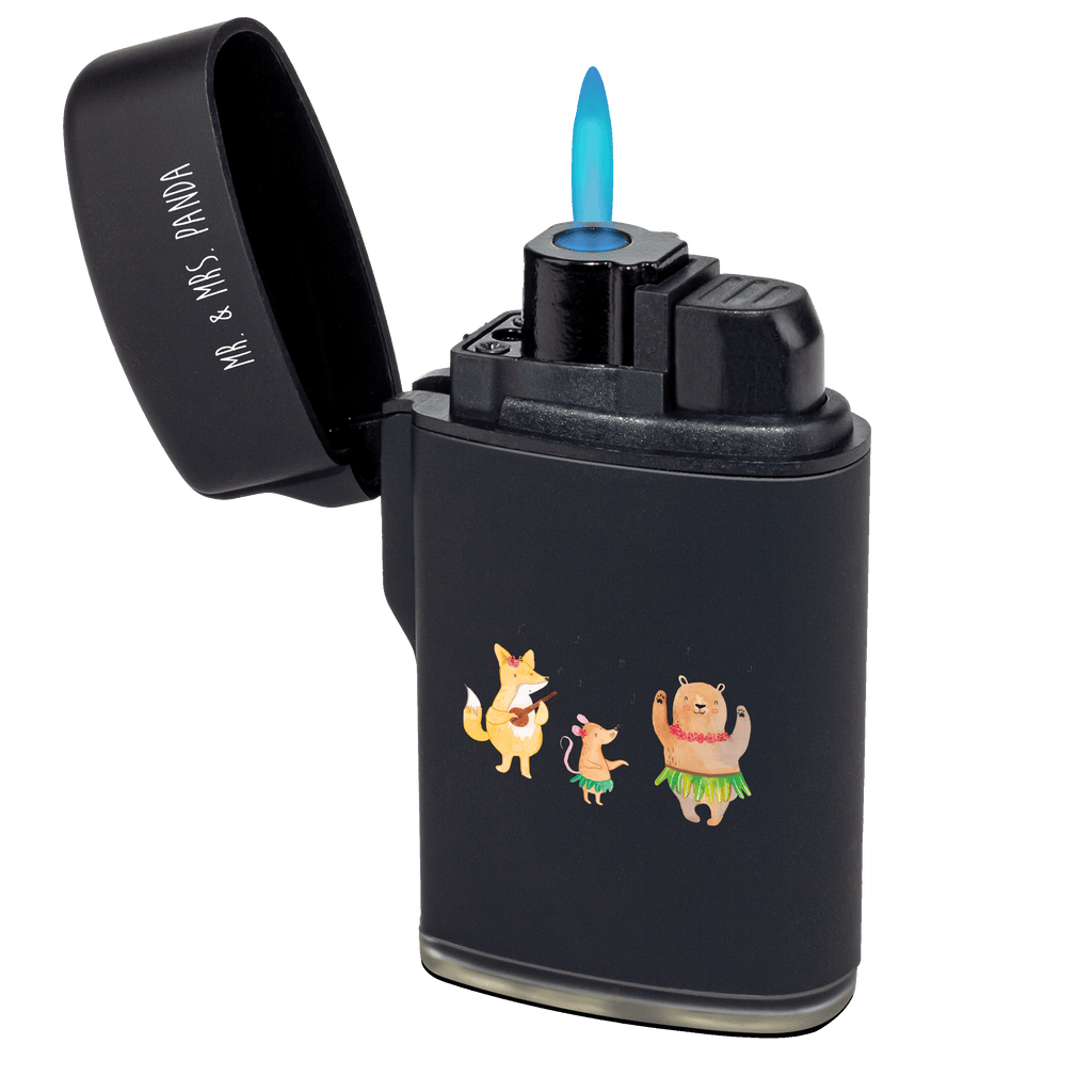 Feuerzeug Waldtiere Aloha Tiermotive, Gute Laune, lustige Sprüche, Tiere, Wald, Waldtiere, Musik, Aloha, Bär, Hase, Igel, Tanzen, Leben, Lachen