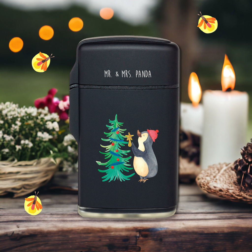 Feuerzeug Pinguin Weihnachtsbaum Winter, Weihnachten, Weihnachtsdeko, Nikolaus, Advent, Heiligabend, Wintermotiv, Pinguin