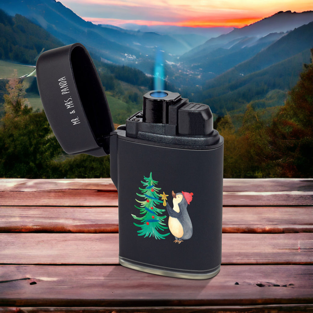 Feuerzeug Pinguin Weihnachtsbaum Winter, Weihnachten, Weihnachtsdeko, Nikolaus, Advent, Heiligabend, Wintermotiv, Pinguin