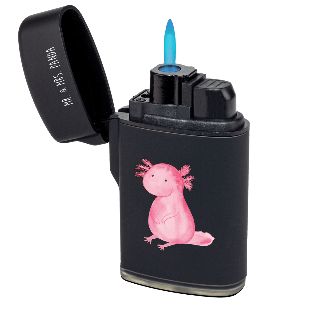 Feuerzeug Axolotl Axolotl, Molch, Axolot, vergnügt, fröhlich, zufrieden, Lebensstil, Weisheit, Lebensweisheit, Liebe, Freundin