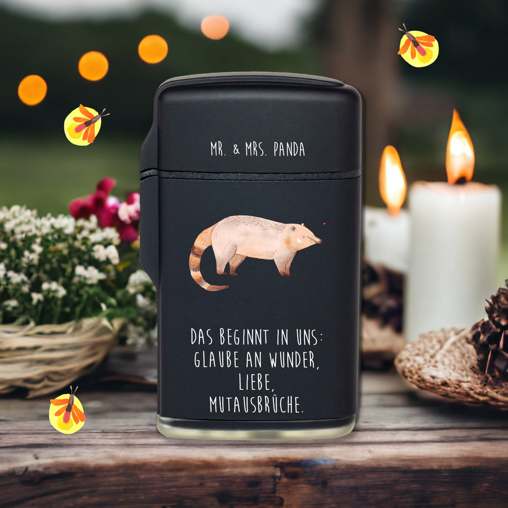 Feuerzeug Nasenbär Tiermotive, Gute Laune, lustige Sprüche, Tiere, Nasenbär, Nasenbären, Rüsselbär, Bär