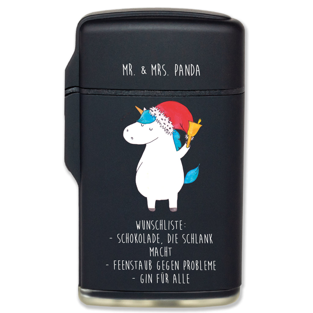 Feuerzeug Einhorn Weihnachtsmann Einhorn, Einhörner, Einhorn Deko, Pegasus, Unicorn, Gin, Schokolade, Schoki, Weihnachten, Weihnachtsmann, Nikolaus, Wunschzettel, Wunschliste, Feenstaub