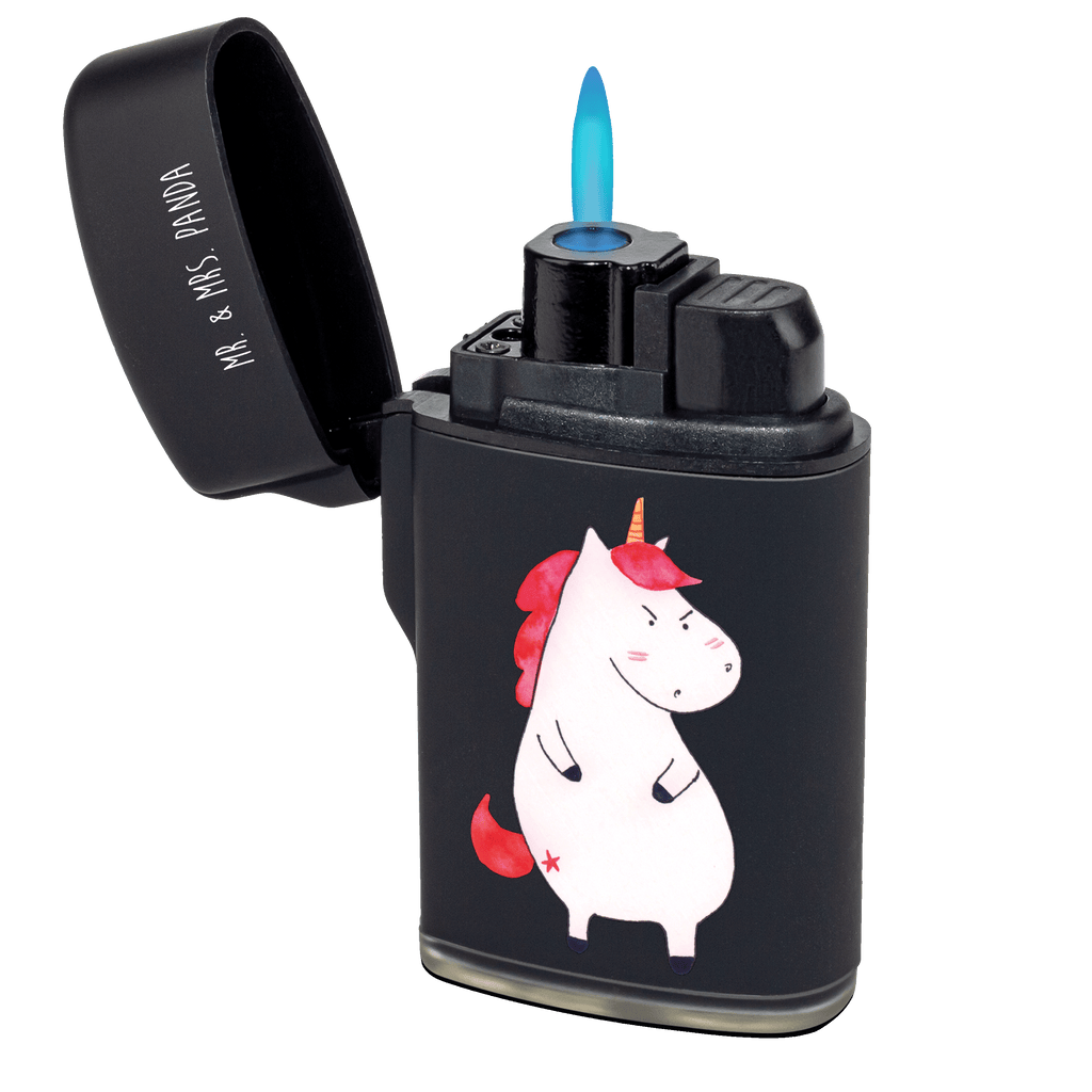 Feuerzeug Einhorn wütend Einhorn, Einhörner, Einhorn Deko, Pegasus, Unicorn, Realität, Ansage, lustlos, nein, Büro, Arbeit, wütend, dumme Fragen, lustig, Spaß, Geschenk