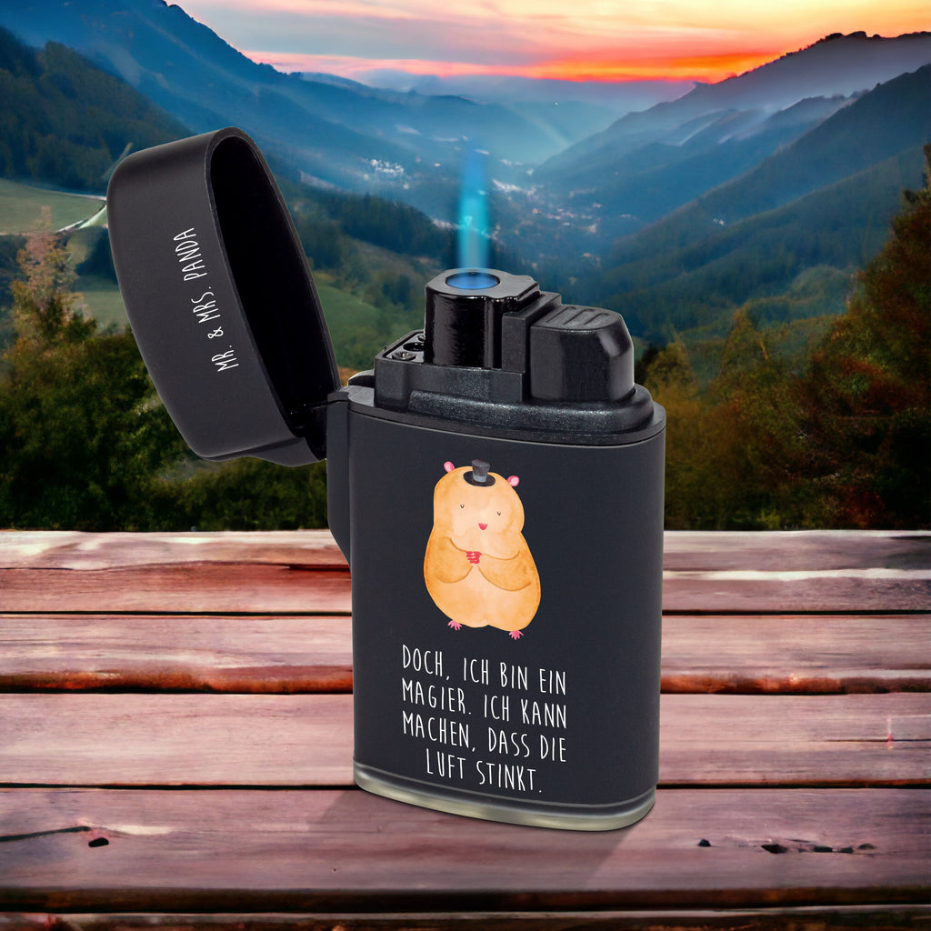 Feuerzeug Hamster mit Hut Tiermotive, Gute Laune, lustige Sprüche, Tiere, Hamster, Hut, Magier, Zylinder, Zwerghamster, Zauberer, Houdini