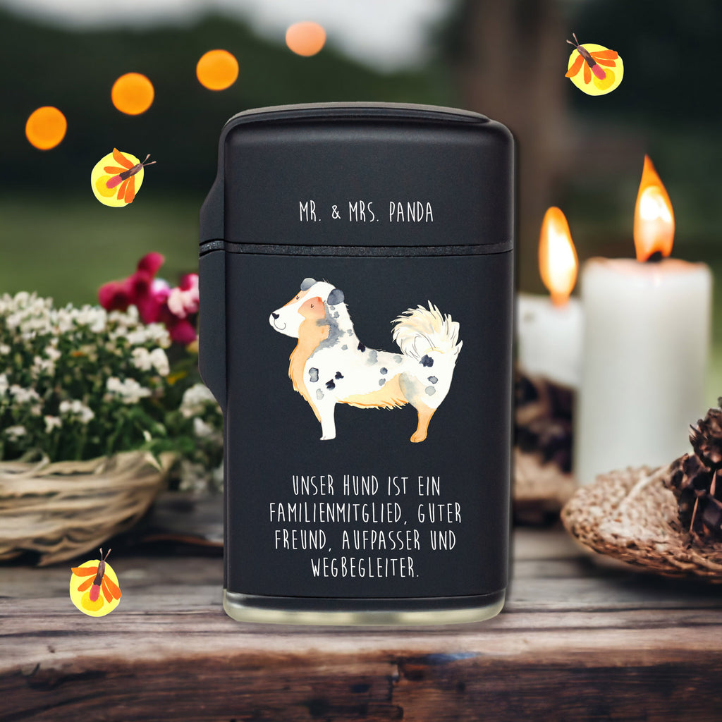 Feuerzeug Australien Shepherd Hund, Hundemotiv, Haustier, Hunderasse, Tierliebhaber, Hundebesitzer, Sprüche, Australien Shepherd, Shepherd, Hundeliebe, Familienhund, Spruch