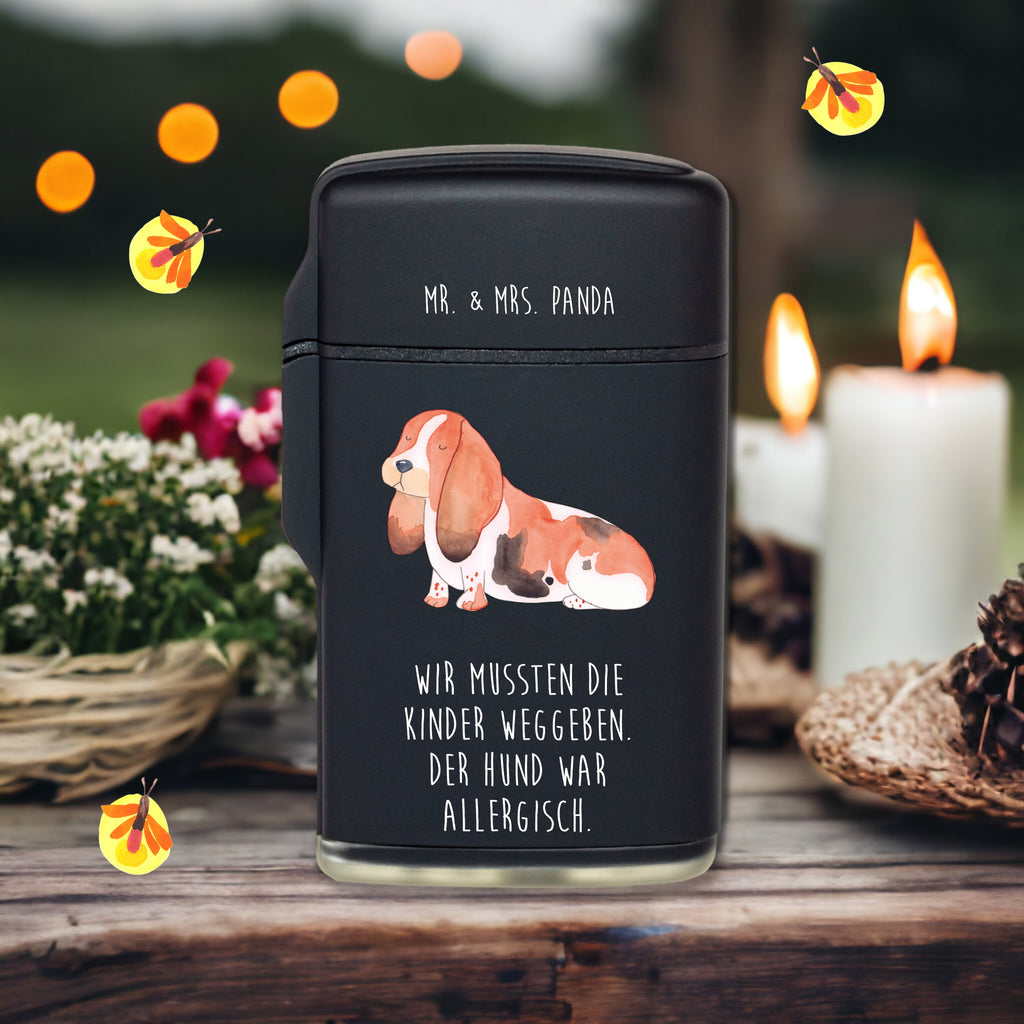 Feuerzeug Hund Basset Hound Hund, Hundemotiv, Haustier, Hunderasse, Tierliebhaber, Hundebesitzer, Sprüche, Basset Hound, Basset, Hundeliebe, kinderlos