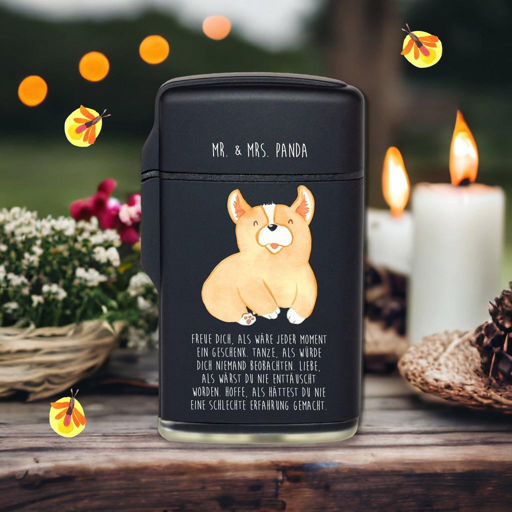 Feuerzeug Corgie Hund, Hundemotiv, Haustier, Hunderasse, Tierliebhaber, Hundebesitzer, Sprüche, Corgie, Welsh Corgie Pembroke, britisch, Motivation, Spruch, Hundespruch, Lebensfreude